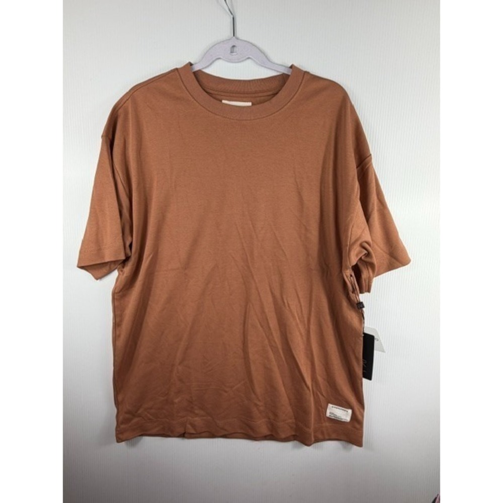 Public Supply NYC Mens Shirt Medium Mocha Brown Oversized Short Sleeve T-Shirt